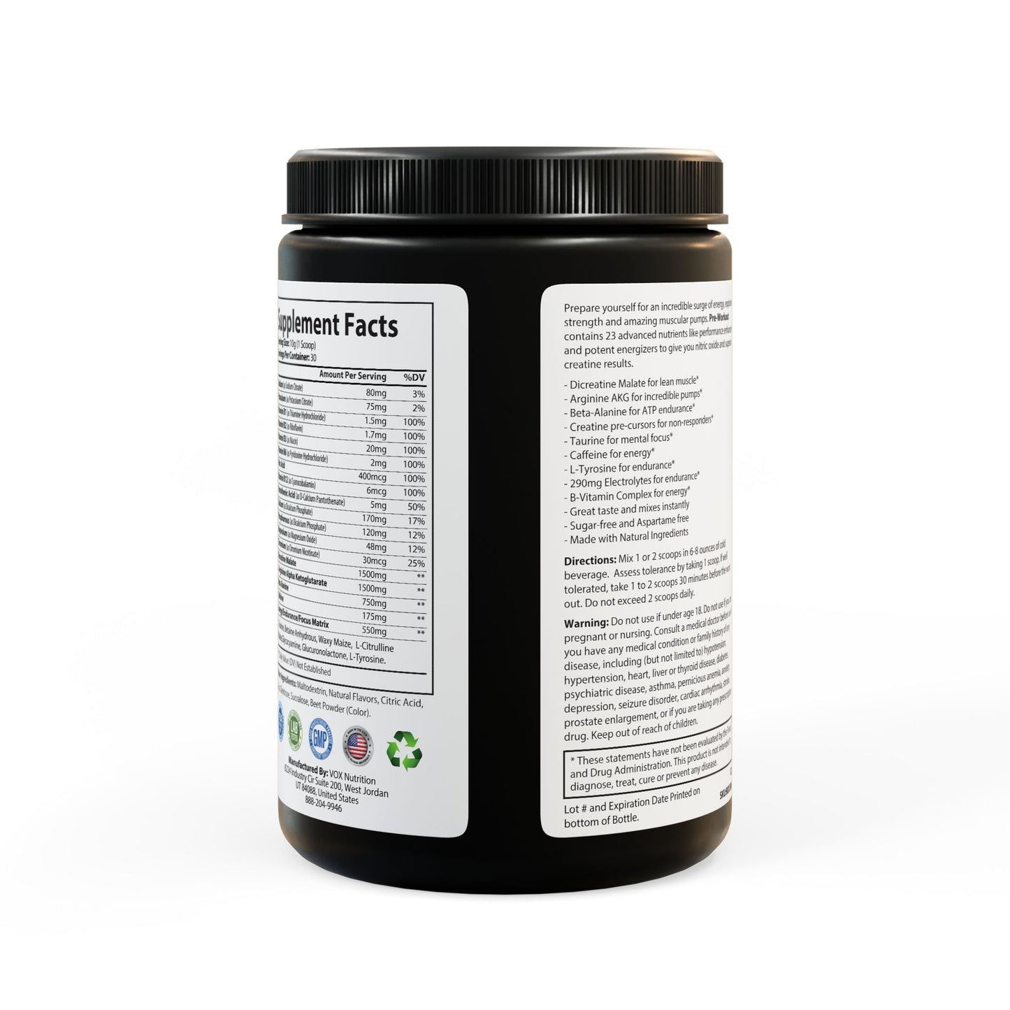 NITRØFUEL™ Pre-Workout Supplement, Watermelon (300g, 10.58oz)