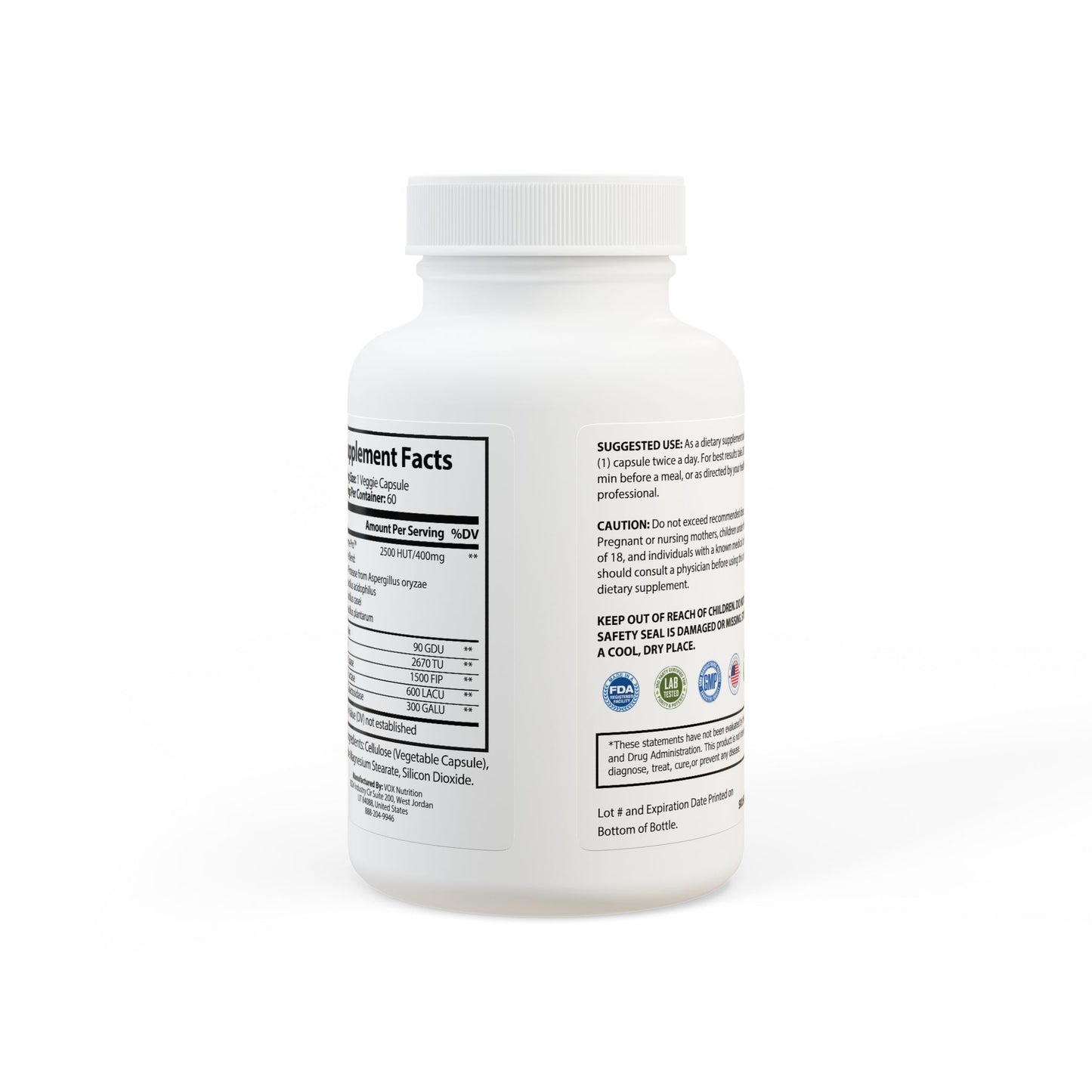 NITRØFUEL™ Digestive Enzyme Blend Supplement (60 Capsules)