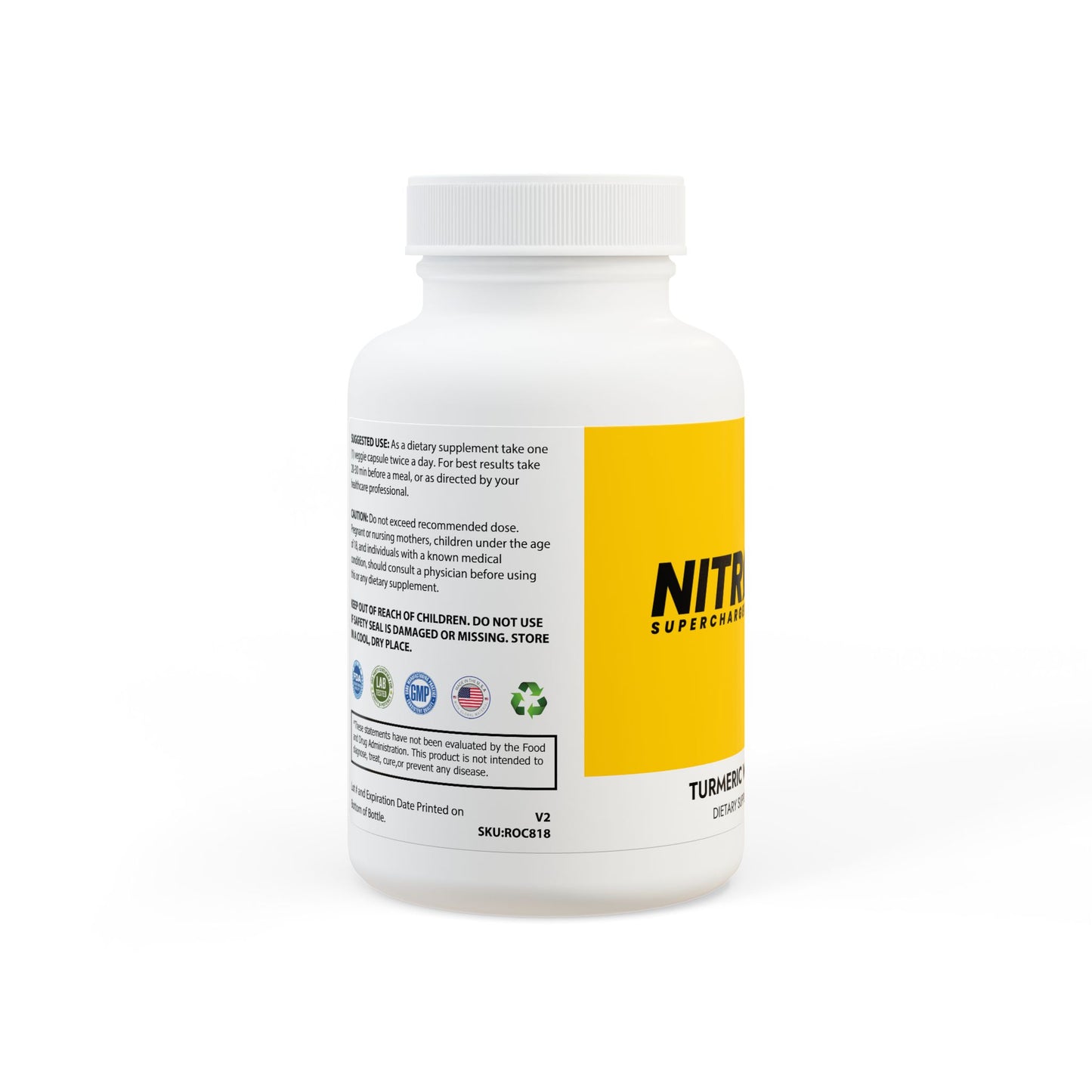 NITRØFUEL™ Turmeric with BioPerine® (Black Pepper Fruit Extract) Supplement (60 Capsules)