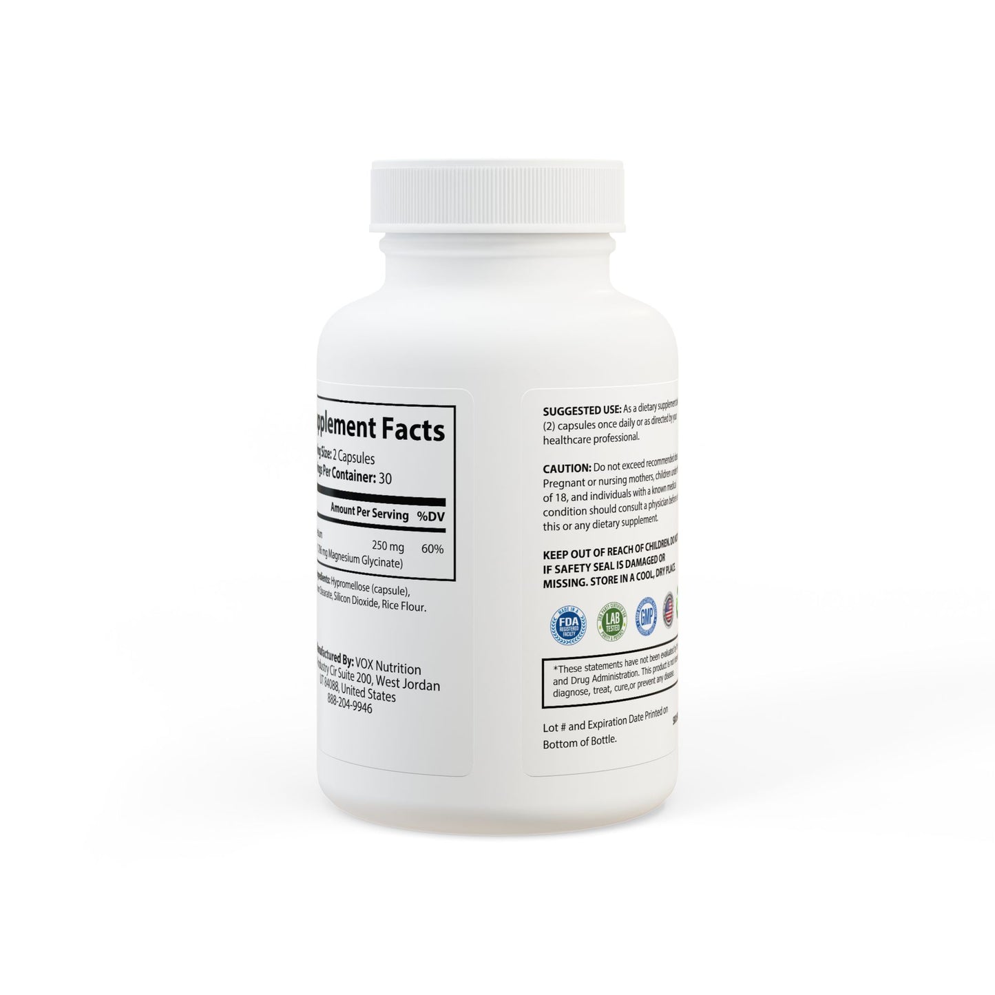 NITRØFUEL™ Magnesium Glycinate Supplement (60 Capsules)
