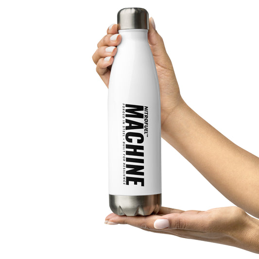 NITRØFUEL MACHINE Stainless steel water bottle - White