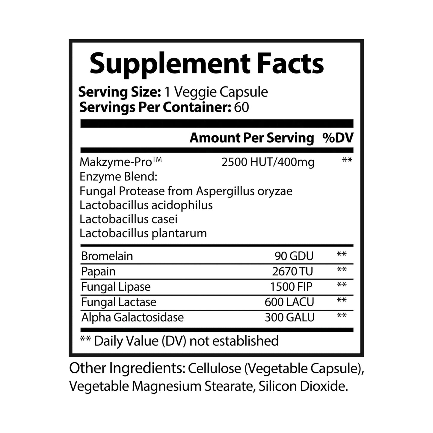 NITRØFUEL™ Digestive Enzyme Blend Supplement (60 Capsules)