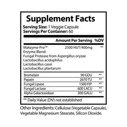 NITRØFUEL™ Digestive Enzyme Blend Supplement (60 Capsules)