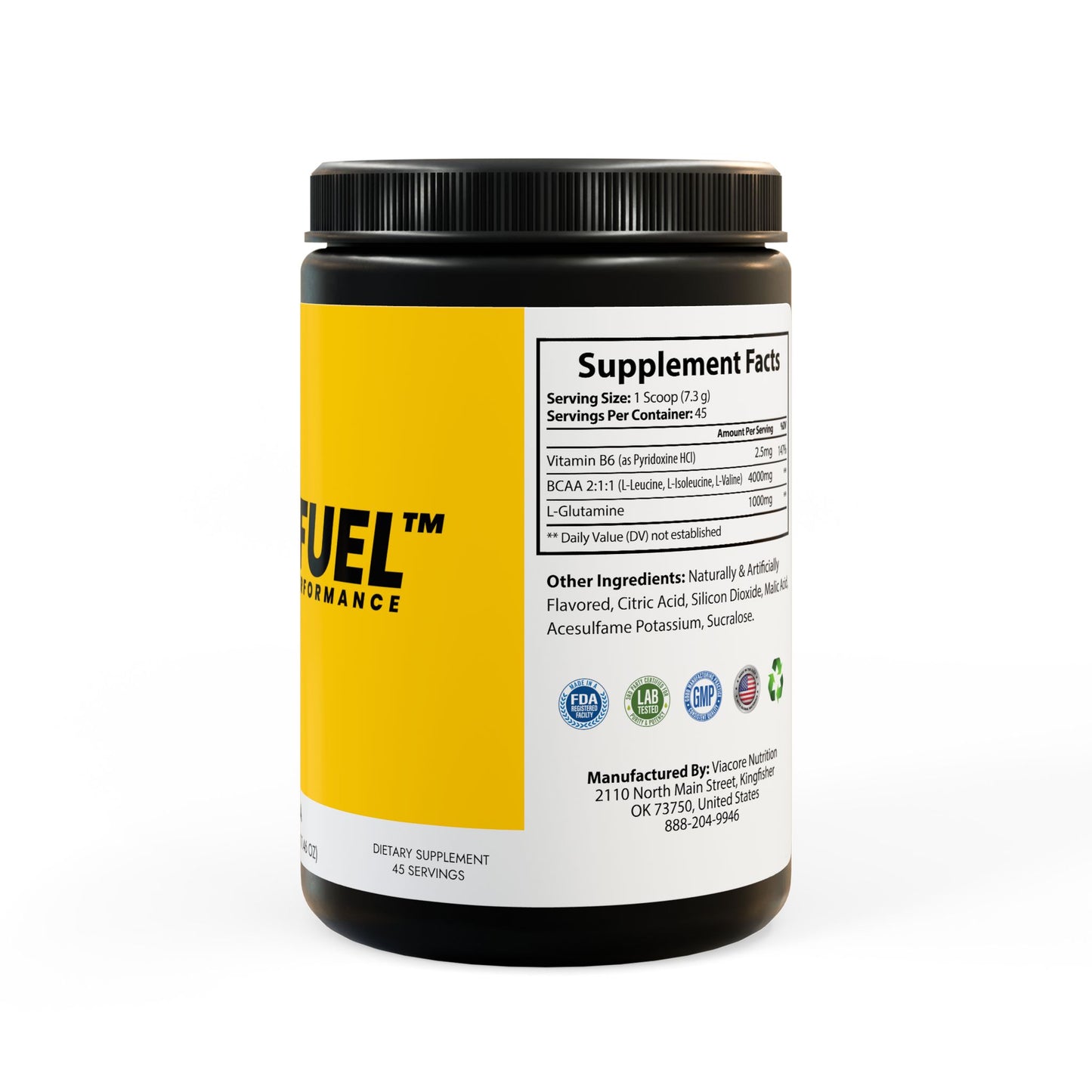 NITRØFUEL™ BCAA Supplement, Watermelon (325g, 11.46oz, 45 servings)