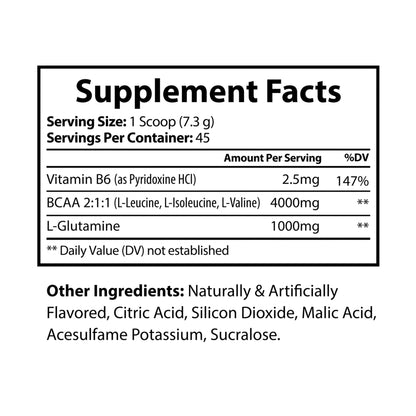 NITRØFUEL™ BCAA Supplement, Watermelon (325g, 11.46oz, 45 servings)