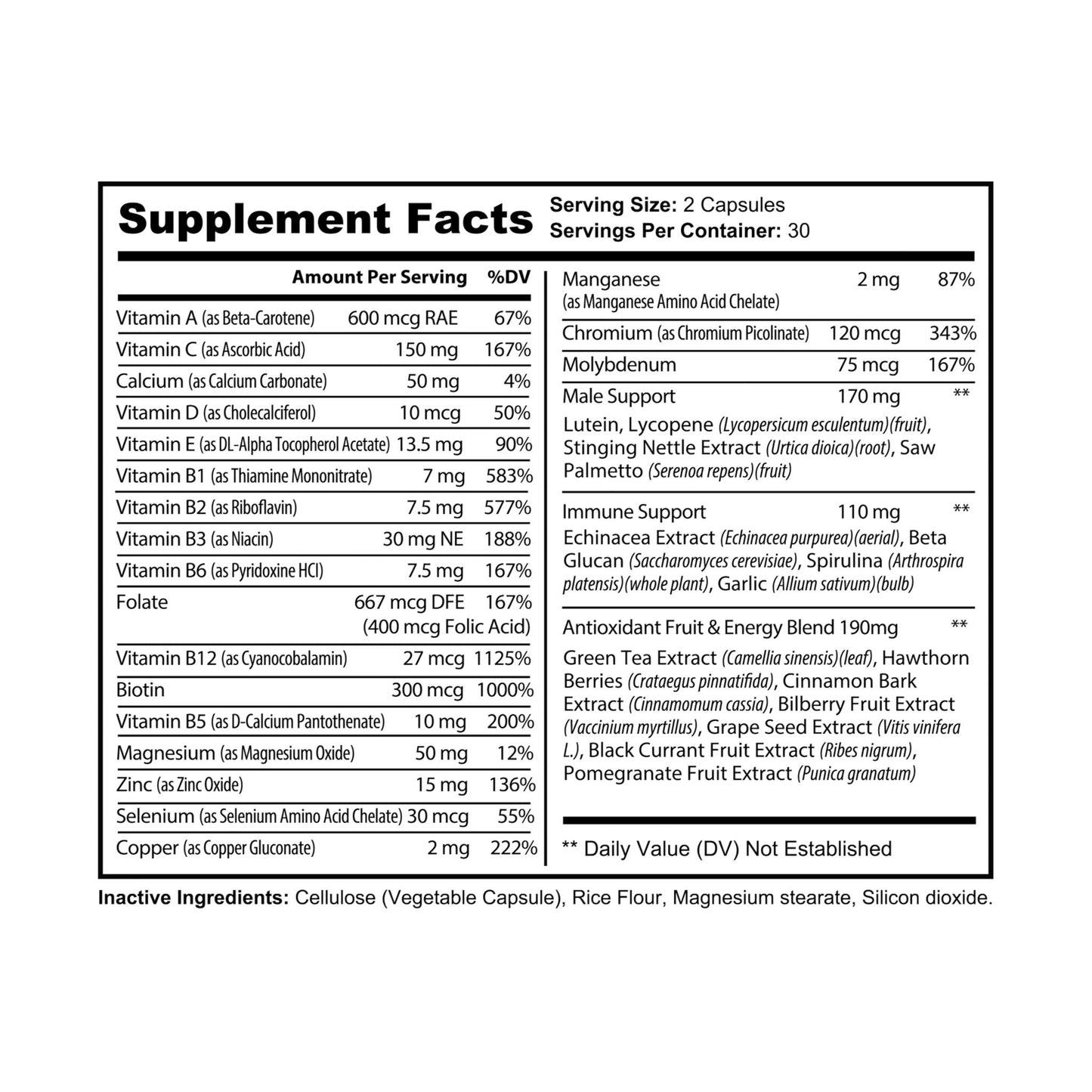 NITRØFUEL™ Multivitamin for Men Supplement (60 Capsules)