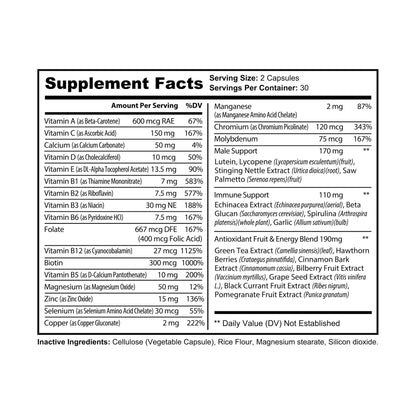 NITRØFUEL™ Multivitamin for Men Supplement (60 Capsules)