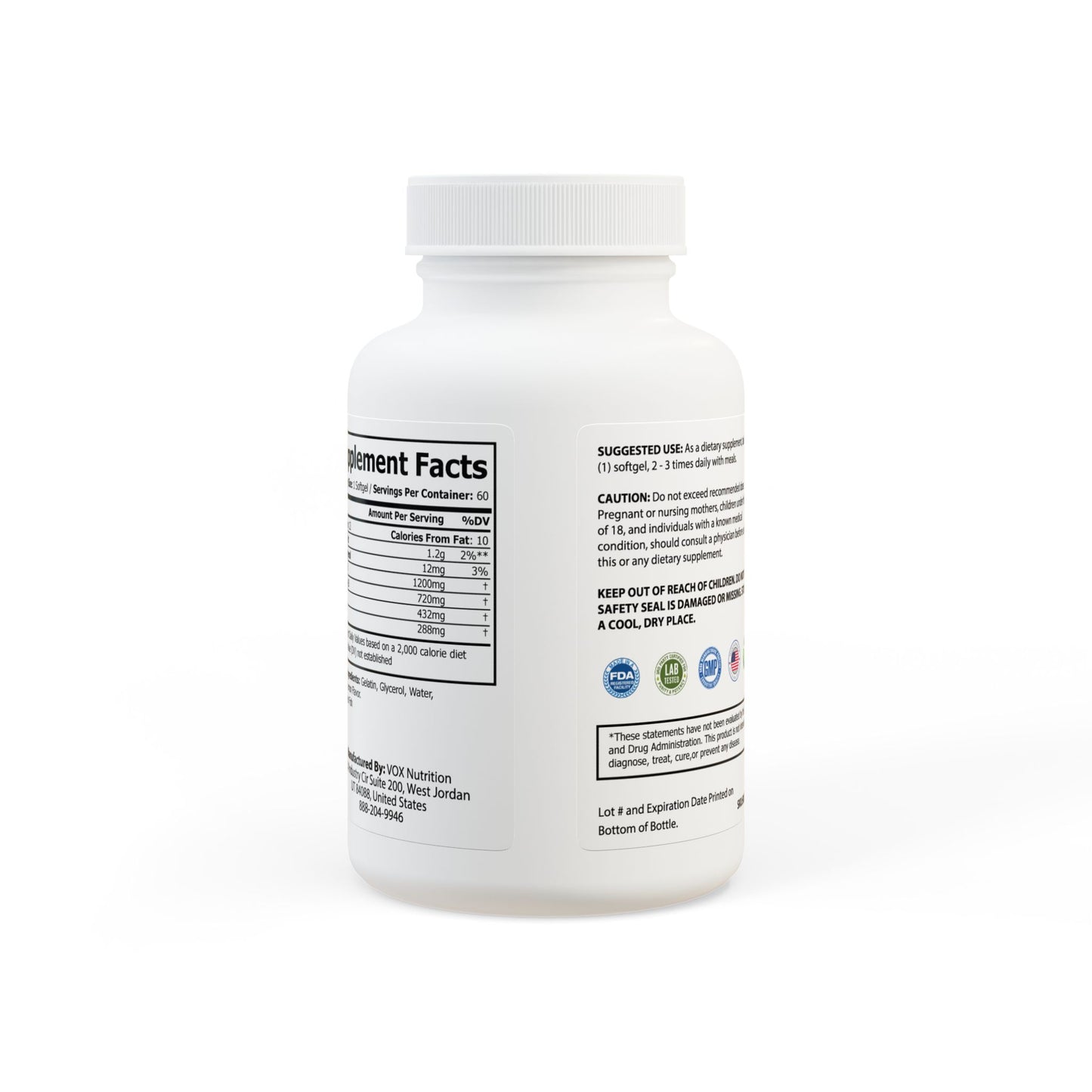 NITRØFUEL™ Omega 3 Fish Oil Supplement (60 Softgels)