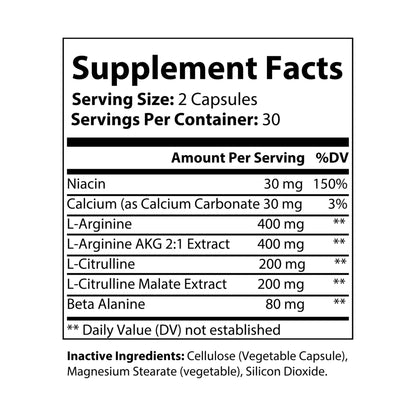 NITRØFUEL™ L-Arginine Supplement (60 Capsules)