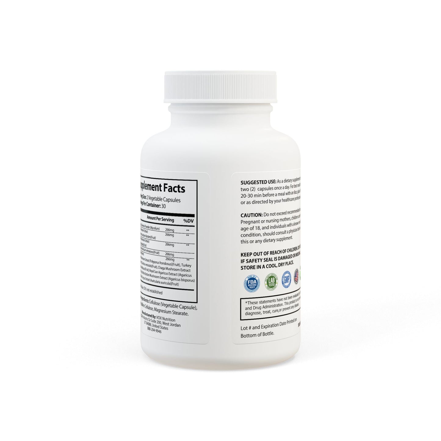 NITRØFUEL™ Mushroom Blend Supplement (60 Capsules)