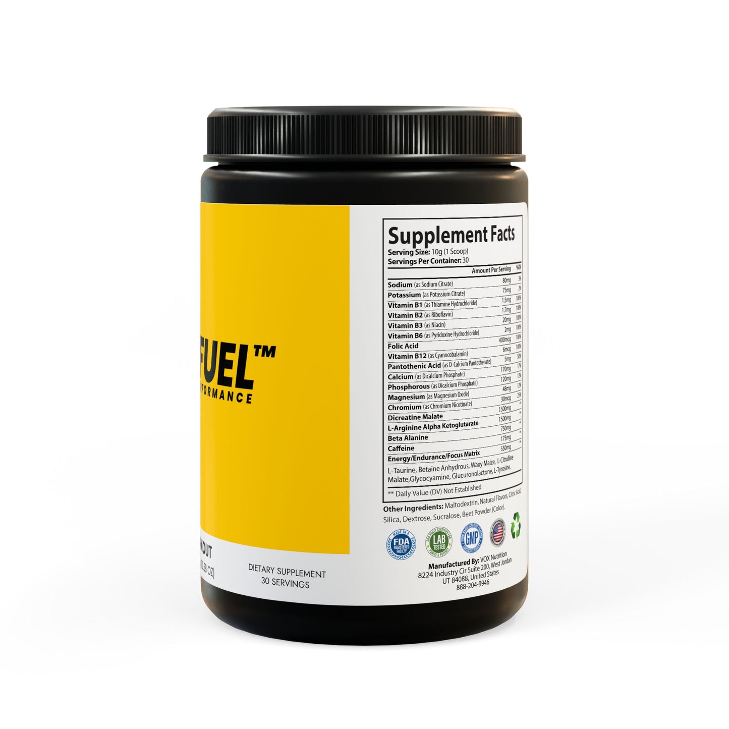 NITRØFUEL™ Pre-Workout Supplement, Watermelon (300g, 10.58oz)