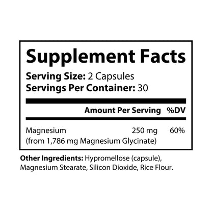 NITRØFUEL™ Magnesium Glycinate Supplement (60 Capsules)