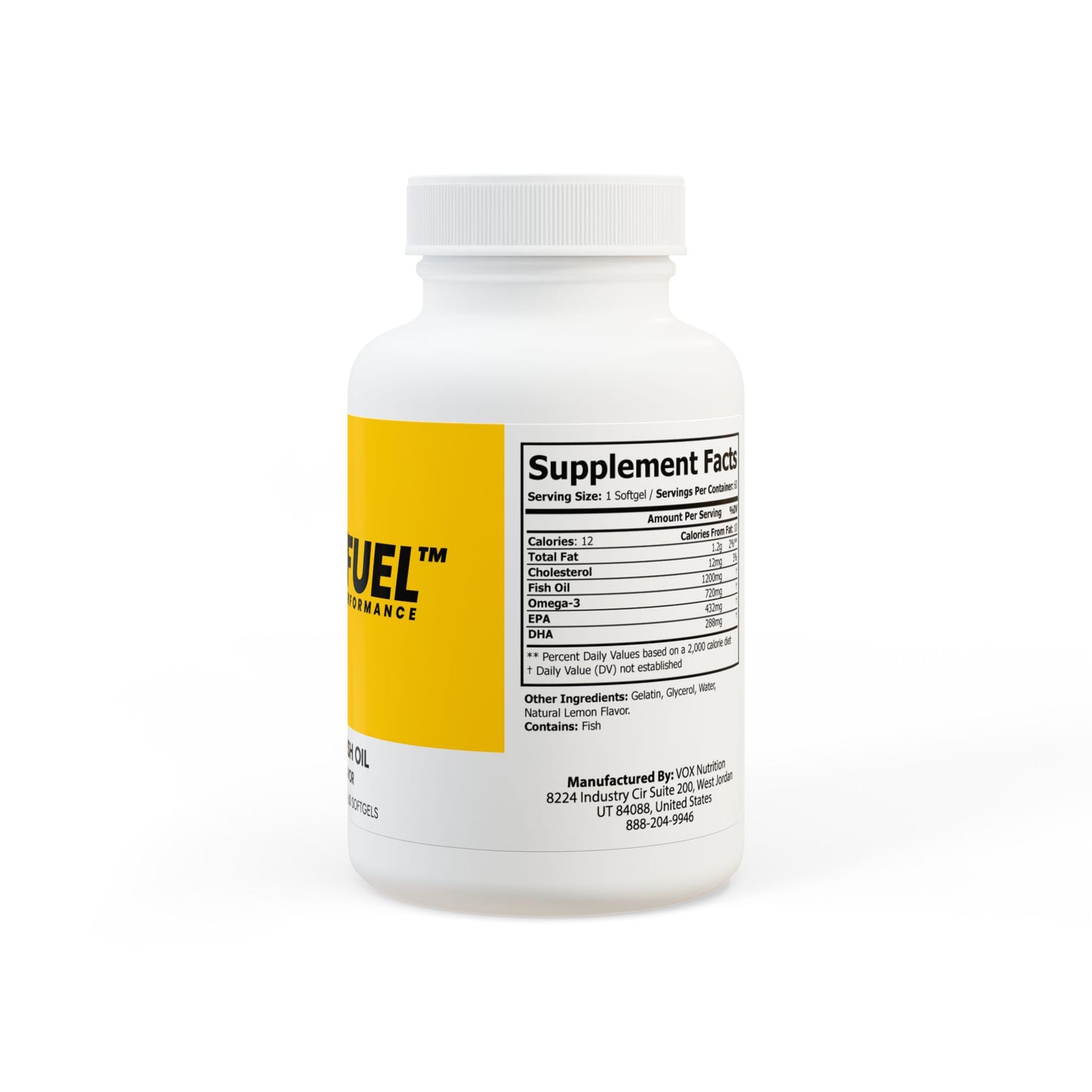 NITRØFUEL™ Omega 3 Fish Oil Supplement (60 Softgels)