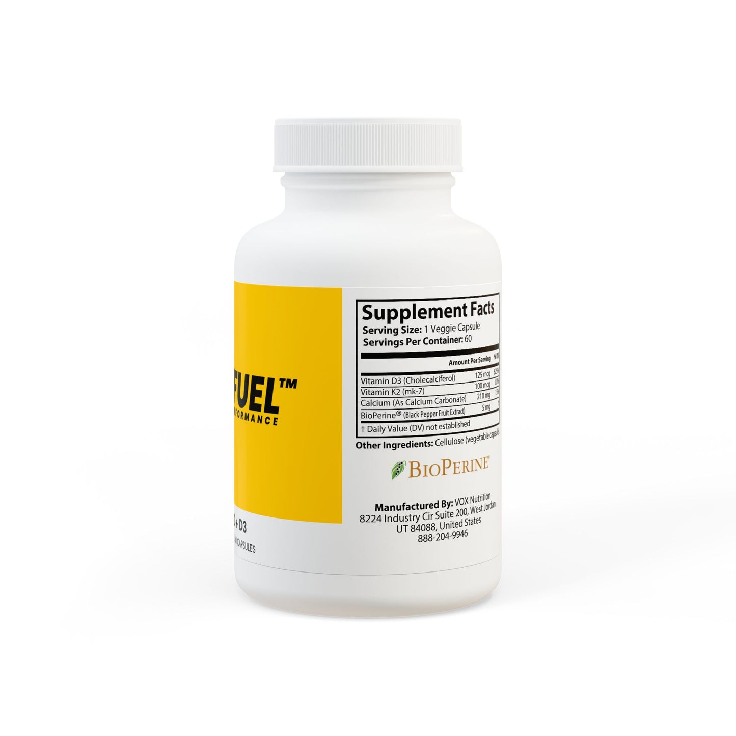 NITRØFUEL™ Vitamin K2 + D3 Supplement (60 Capsules)