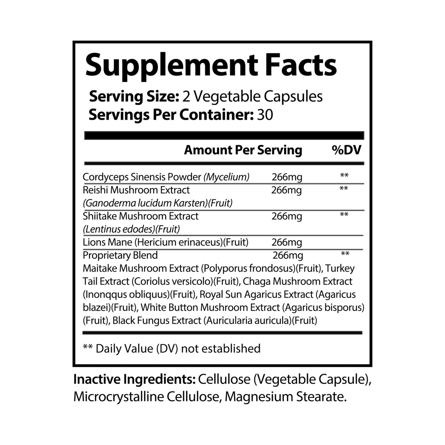 NITRØFUEL™ Mushroom Blend Supplement (60 Capsules)