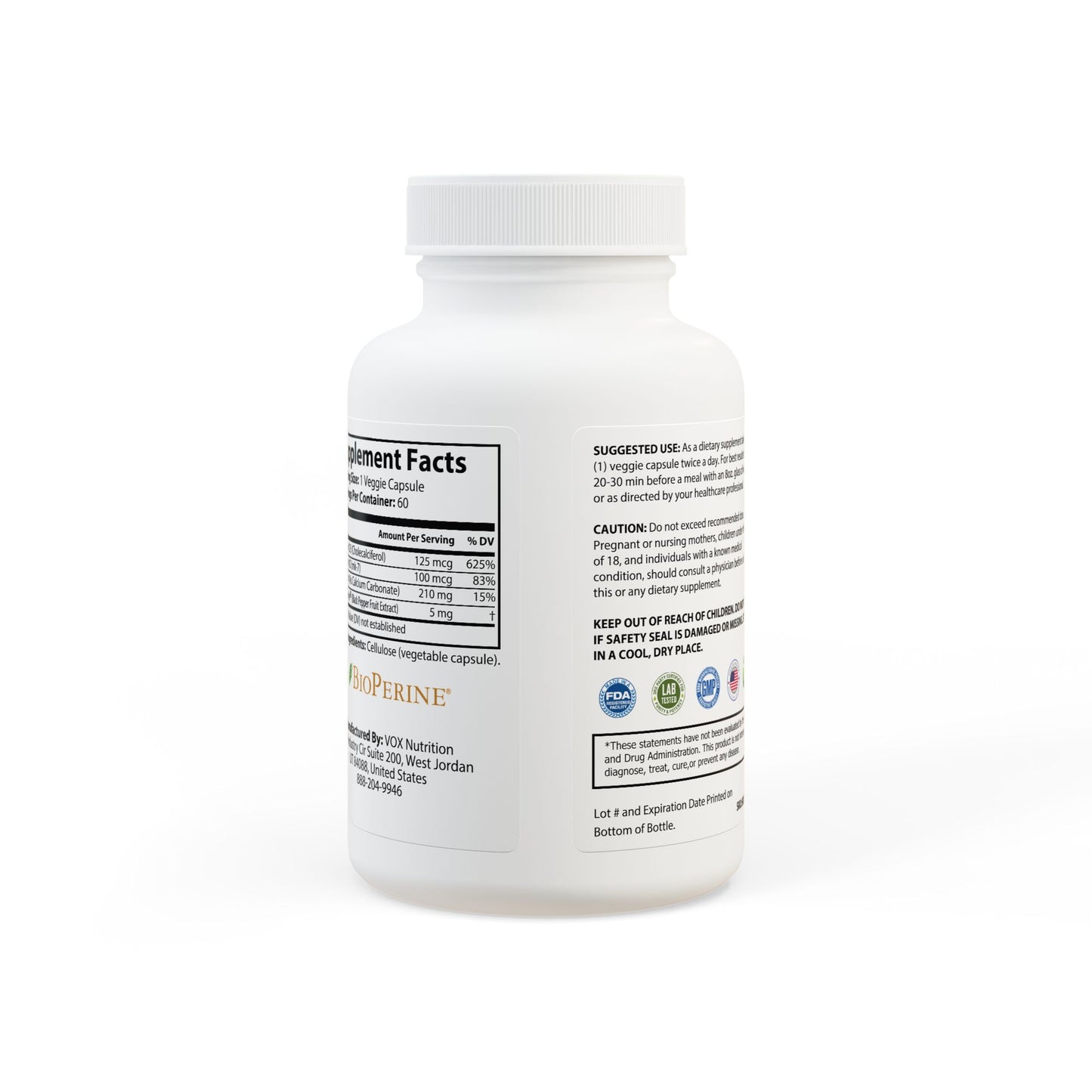 NITRØFUEL™ Vitamin K2 + D3 Supplement (60 Capsules)