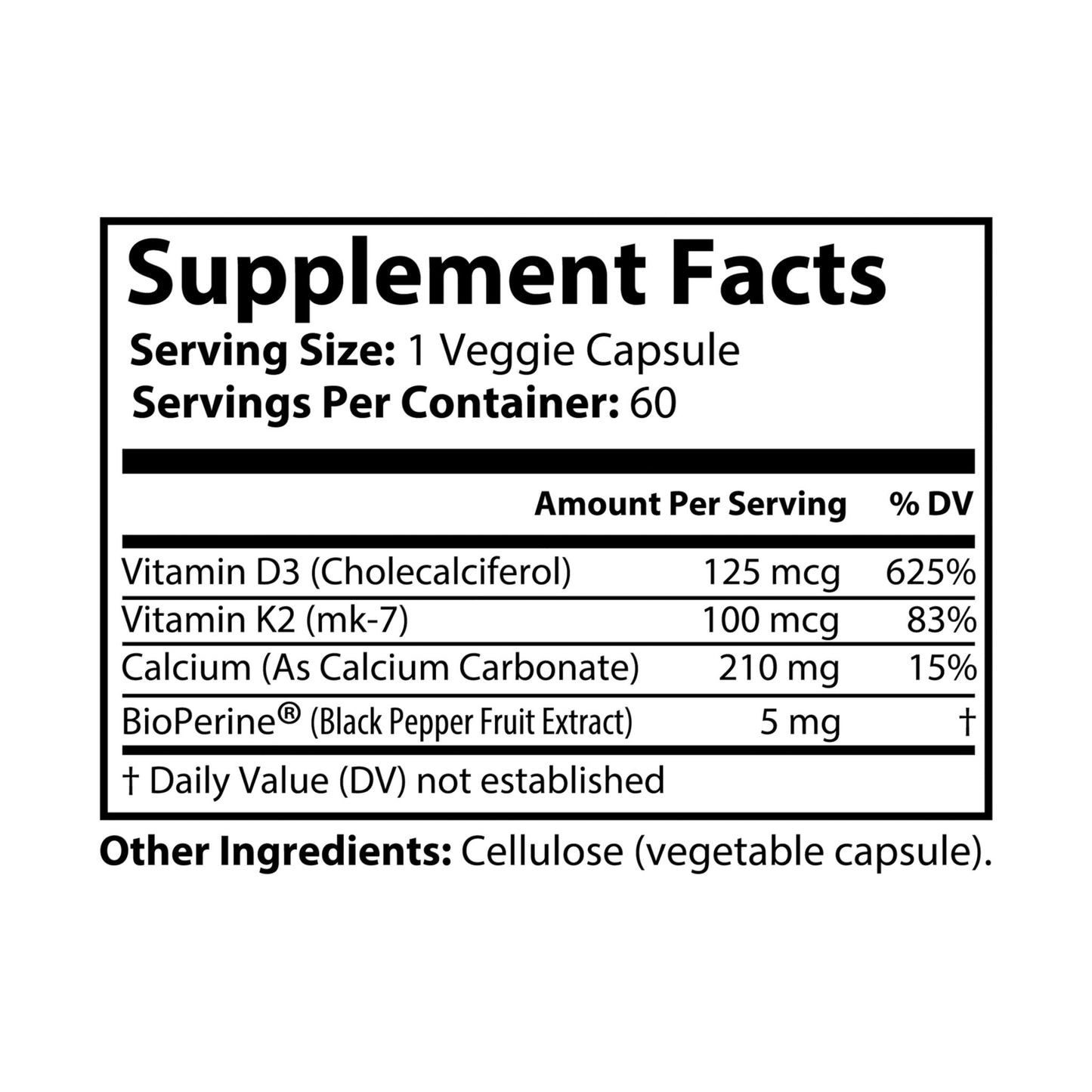 NITRØFUEL™ Vitamin K2 + D3 Supplement (60 Capsules)